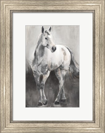Framed Copper and Nickel White Grey Crop Print
