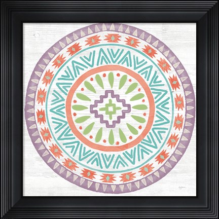 Framed Lovely Llamas Mandala II Print