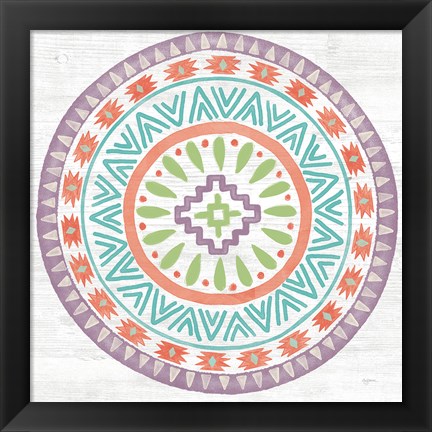 Framed Lovely Llamas Mandala II Print