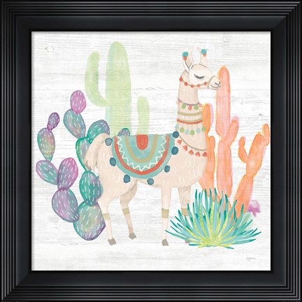 Framed Lovely Llamas II Print