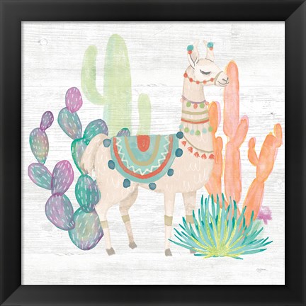 Framed Lovely Llamas II Print