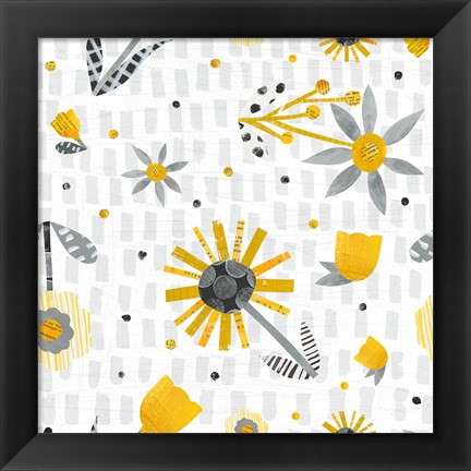 Framed Bloom Boldly Pattern IX Print