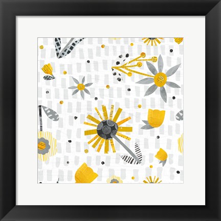 Framed Bloom Boldly Pattern IX Print