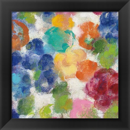 Framed Hydrangea Bouquet I Square II Print