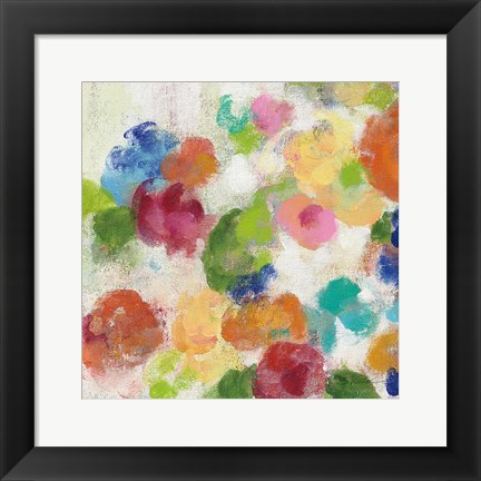 Framed Hydrangea Bouquet I Square I Print