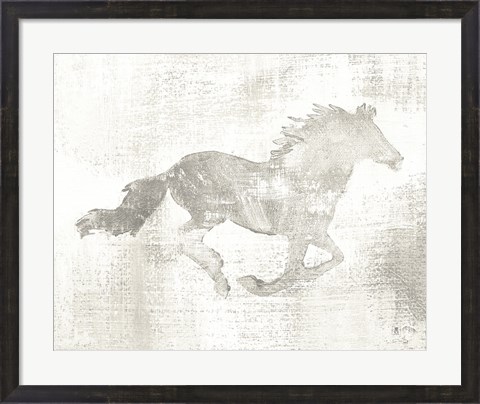 Framed Mustang Study Neutral Print