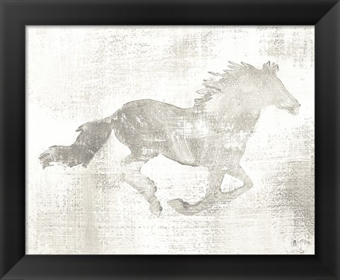 Framed Mustang Study Neutral Print