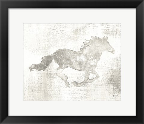 Framed Mustang Study Neutral Print