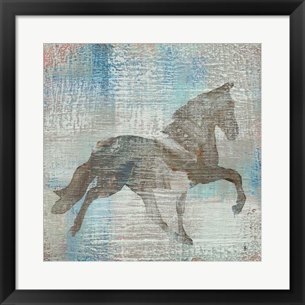 Framed Cheval II Brown Print