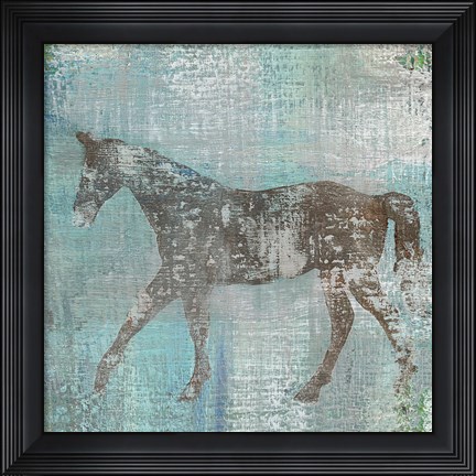 Framed Cheval I Flipped Brown Print