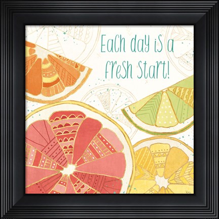 Framed Citrus Splash I Print