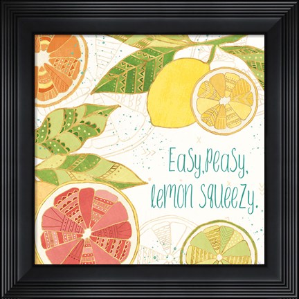Framed Citrus Splash III Print