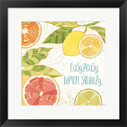 Framed Citrus Splash III Print