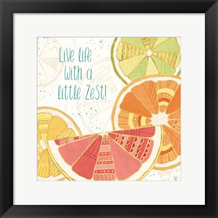 Framed Citrus Splash II Print
