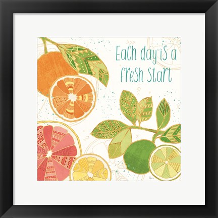 Framed Citrus Splash IV Print