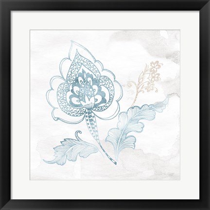 Framed Eastern Boho II Teal Print