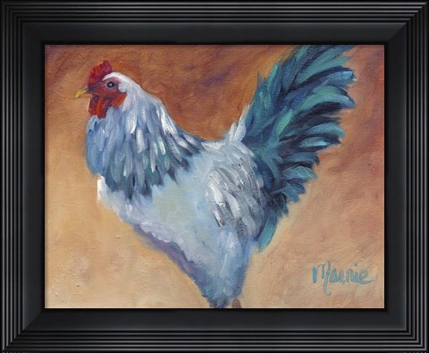Framed Blue Chick Print