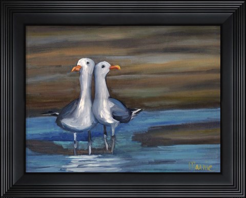 Framed Lovebirds Print