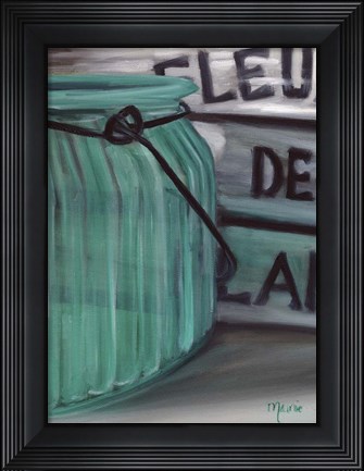 Framed Blue Jar And Box Print