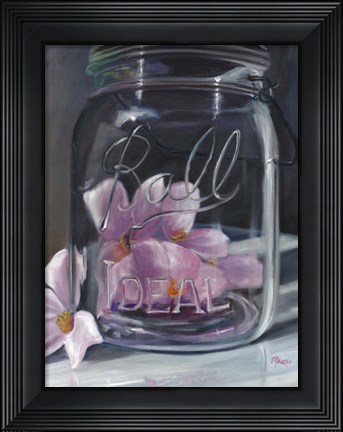 Framed Jar Of Spring Print