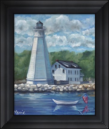 Framed New London Lighthouse Print