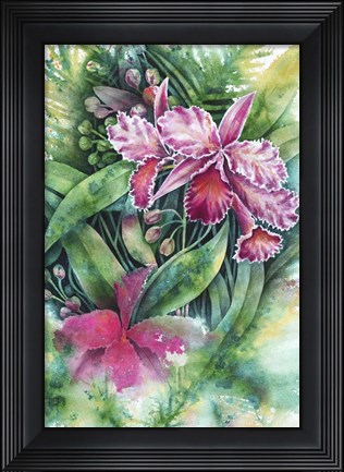 Framed Pink Orchid Print