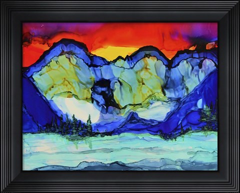 Framed Mountain Glow Print