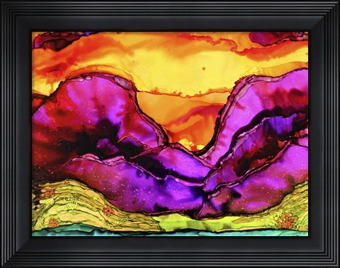 Framed Purple Mountains Print