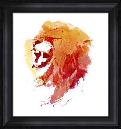 Framed Angry Lion Print