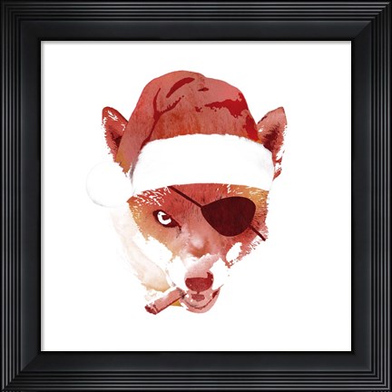 Framed Bad Santa Fox Print
