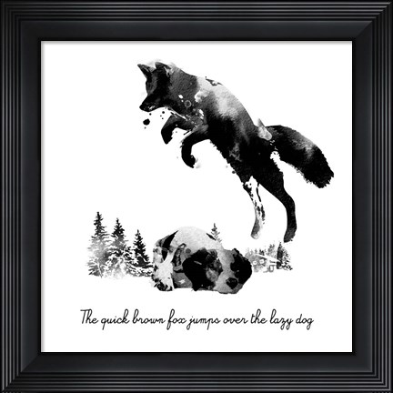 Framed Quick Brown Fox Print
