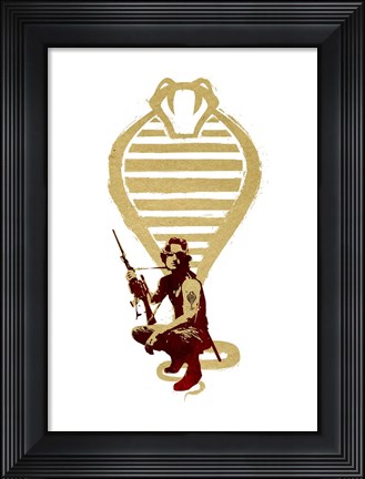 Framed Snake Plisskin Print