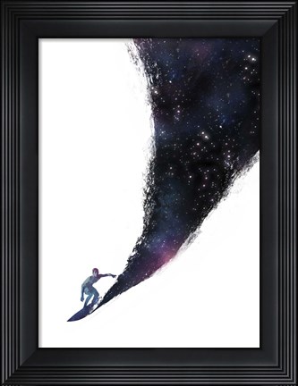 Framed Surfing The Universe Print