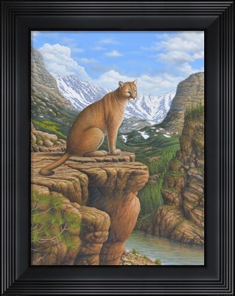 Framed Cougar Print