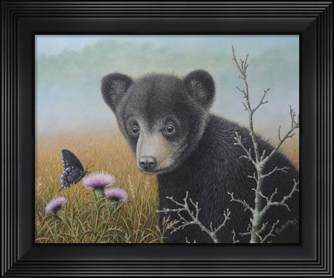 Framed Curious Cub Print