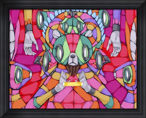 Framed Color And Light From His Hands Print