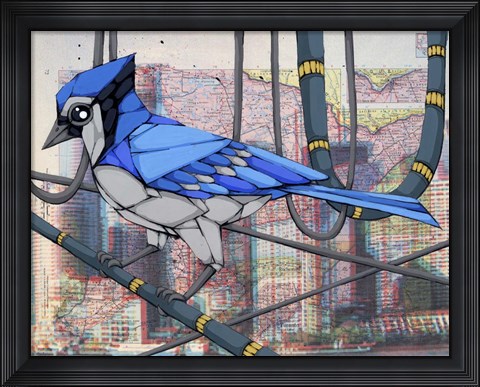 Framed Life Among Wires Print