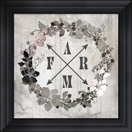 Framed Down On The Farm V2 Print