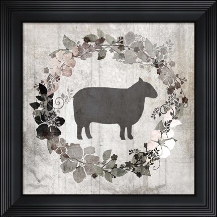 Framed Down On The Farm V7 Print