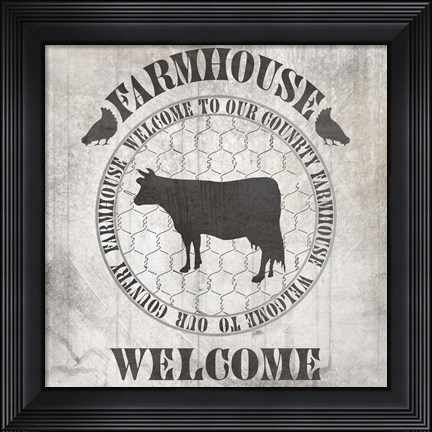 Framed Down On The Farm Country V2 Print