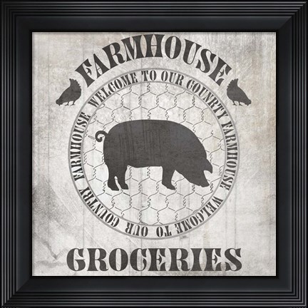 Framed Down On The Farm Country V3 Print