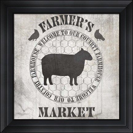 Framed Down On The Farm Country V4 Print