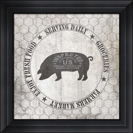 Framed Down On The Farm Country V6 Print