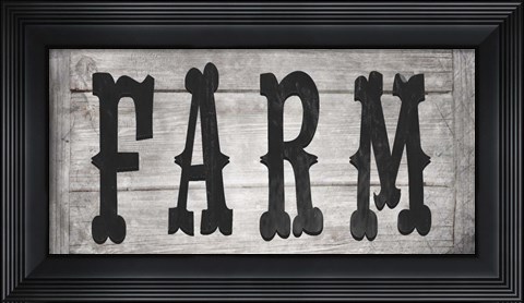 Framed Farm Fresh Farm Sign V1 Print