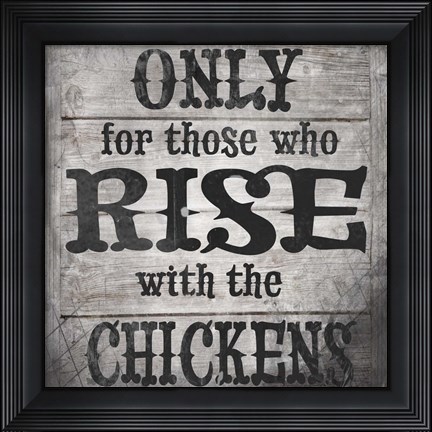 Framed Farm Fresh Rise With The Chickens V1 Print