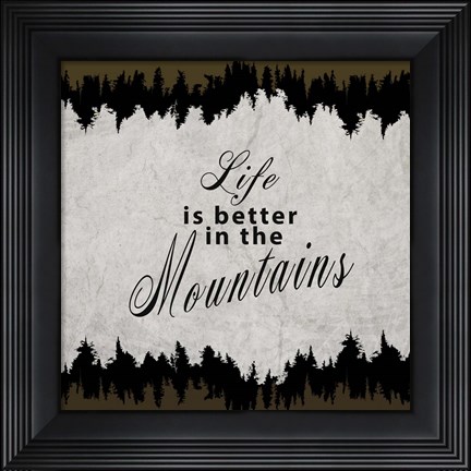 Framed Rustic Lodge Collection Sign V2 Print