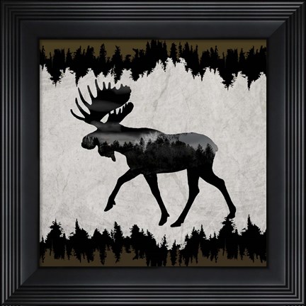 Framed Rustic Lodge Collection V1 1 Print