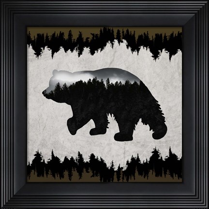 Framed Rustic Lodge Collection V2 1 Print