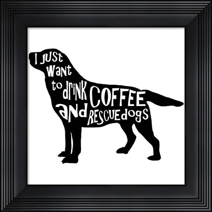 Framed Rescue Dog 5 Print