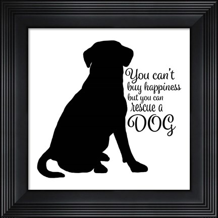 Framed Rescue Dog 9 Print